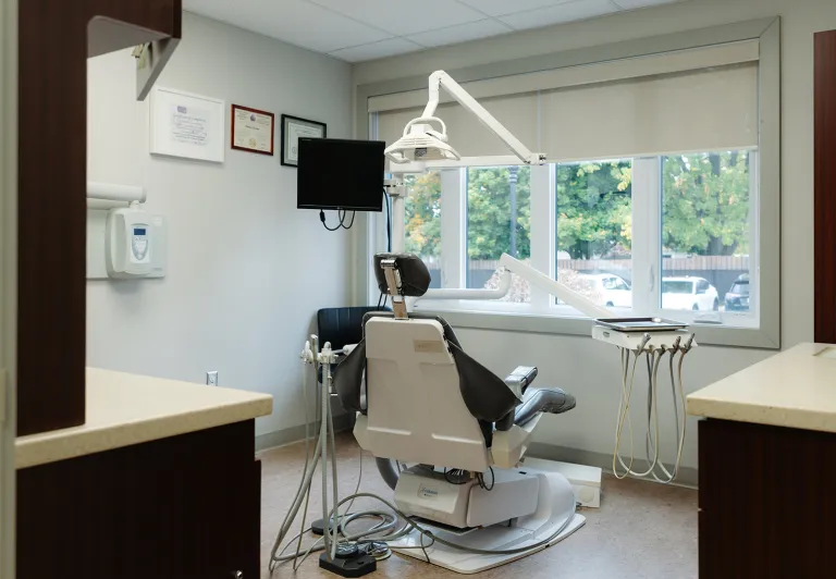 room with dentist chair