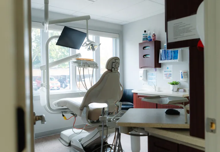 room with dentist chair