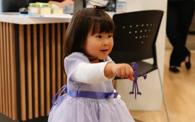 girl in purple dress